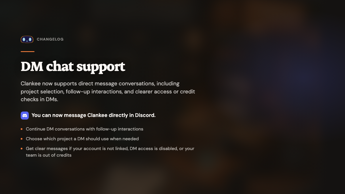 DM chat support