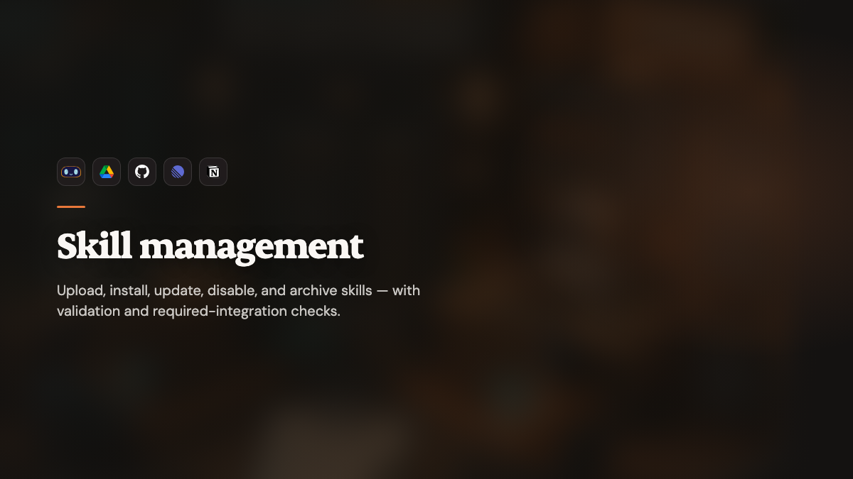 Better skill management